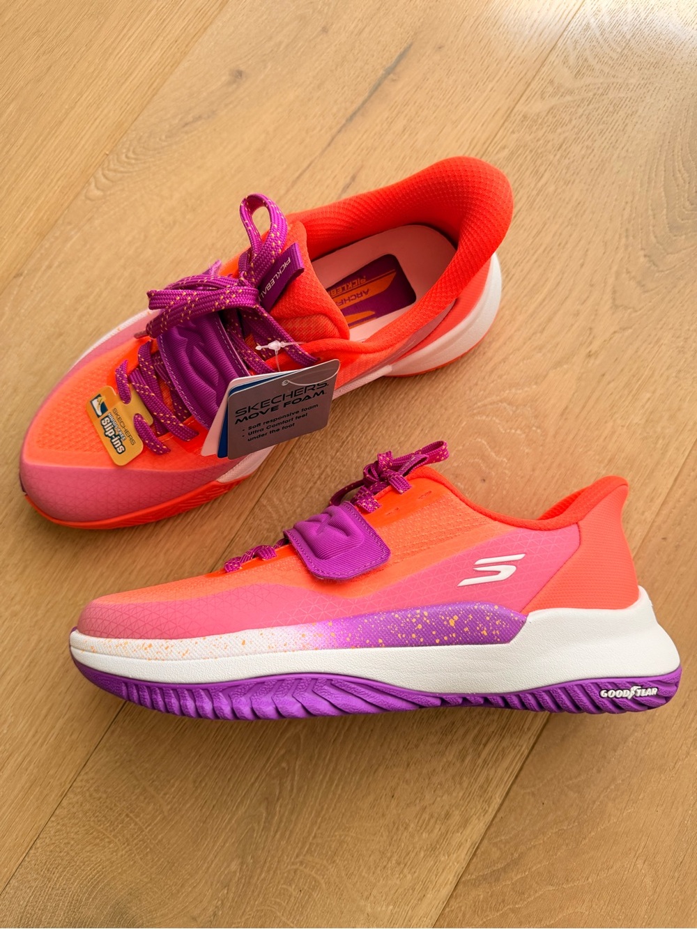 Women’s Viper Court Coral and Purple Pickleball Sneakers
